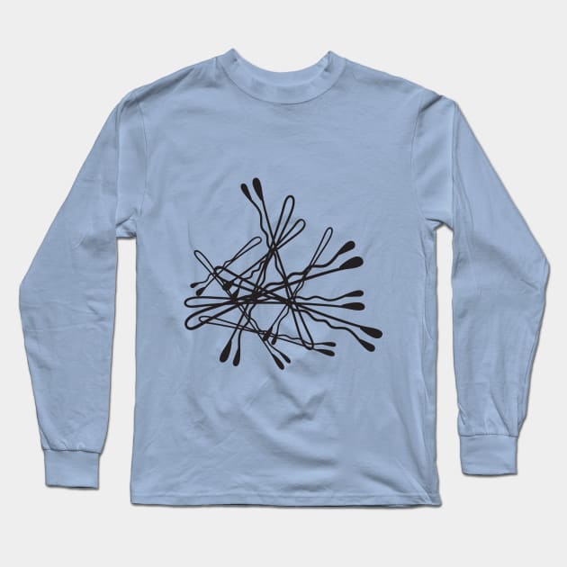 Bobby Pins Long Sleeve T-Shirt by morgandraws